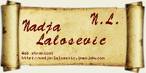 Nadja Lalošević vizit kartica